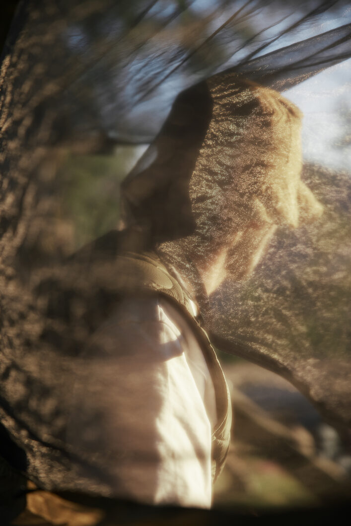 Close up through hammock